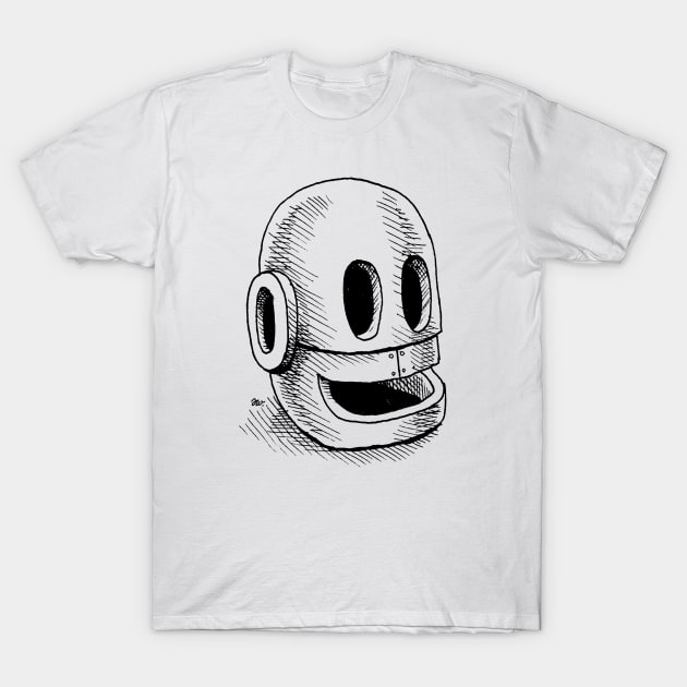 Robot-head T-Shirt by awcomix